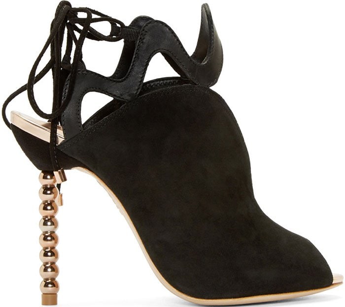 Sophia Webster Mila Suede Peep-Toe Booties