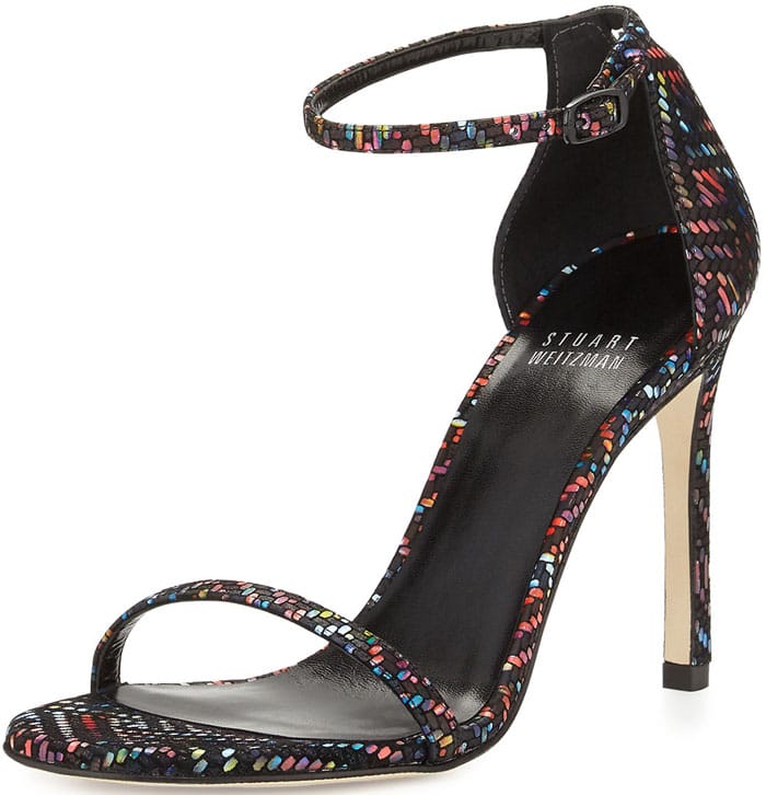 Stuart Weitzman Napa Woven Sandals in Multi/Black