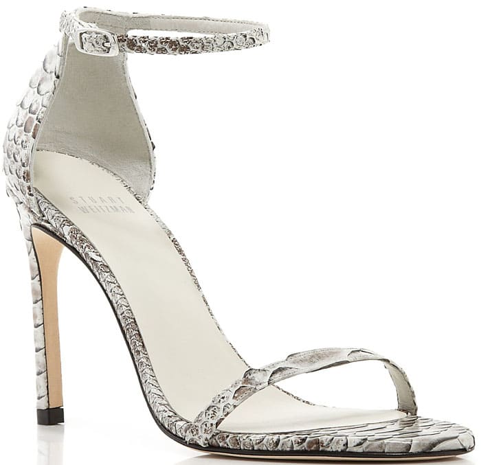 Stuart Weitzman Nudistsong Ankle Strap Sandals Python