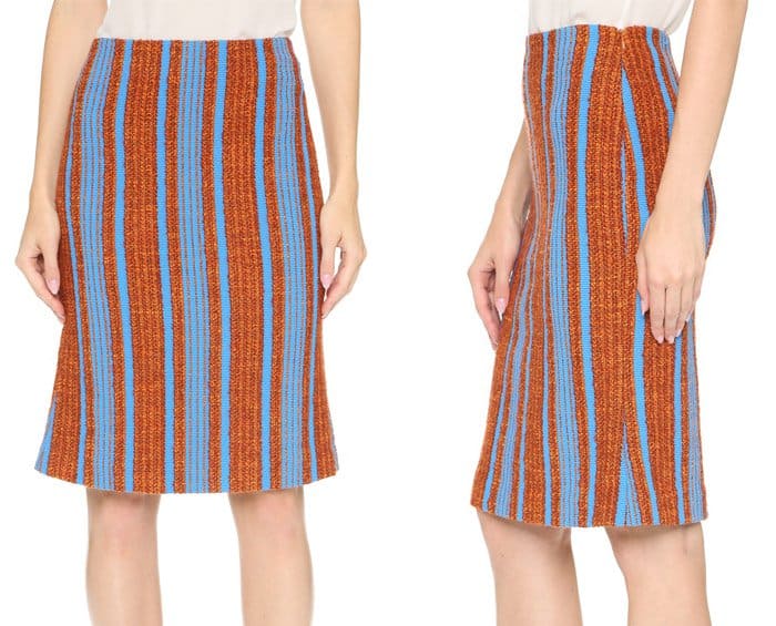 Thakoon Striped Boucle Skirt
