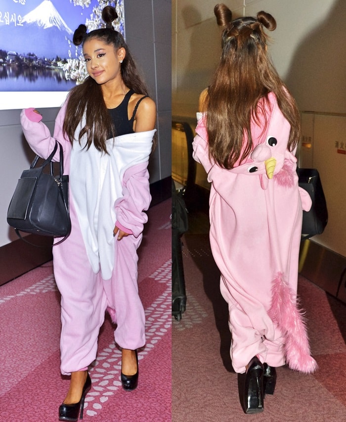 Ariana Grande's pink unicorn onesie