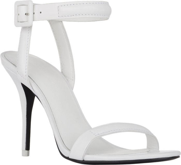 White Alexander Wang "Antonia" Ankle-Strap Sandals