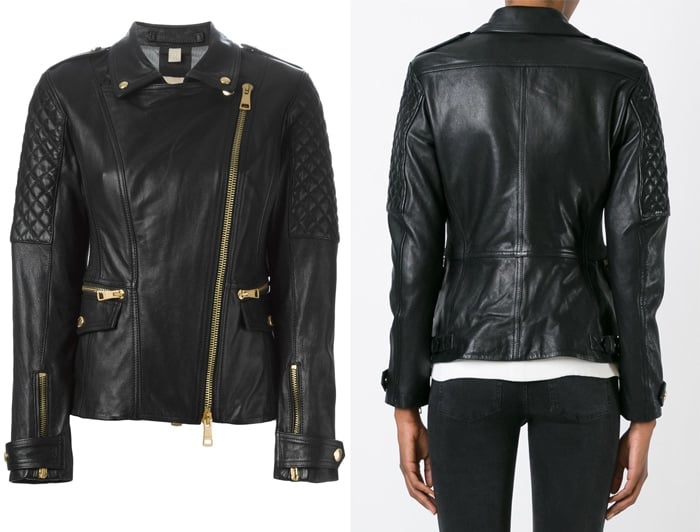 Burberry Brit Quilted Sleeve Biker Jacket