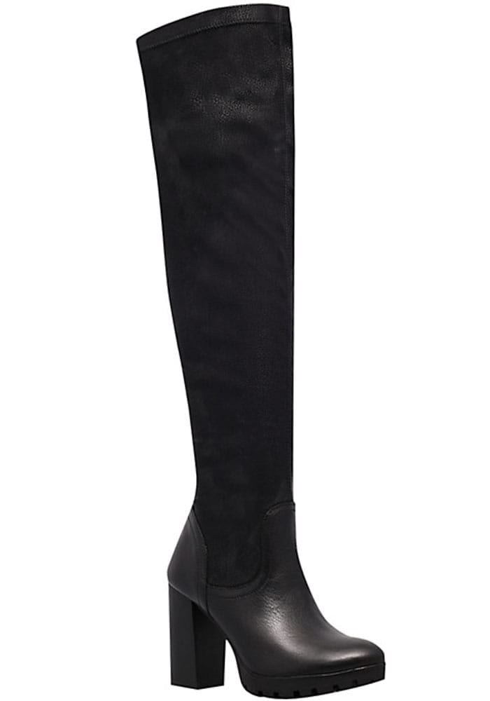 Carvela Want Leather Over The Knee Boots in Black