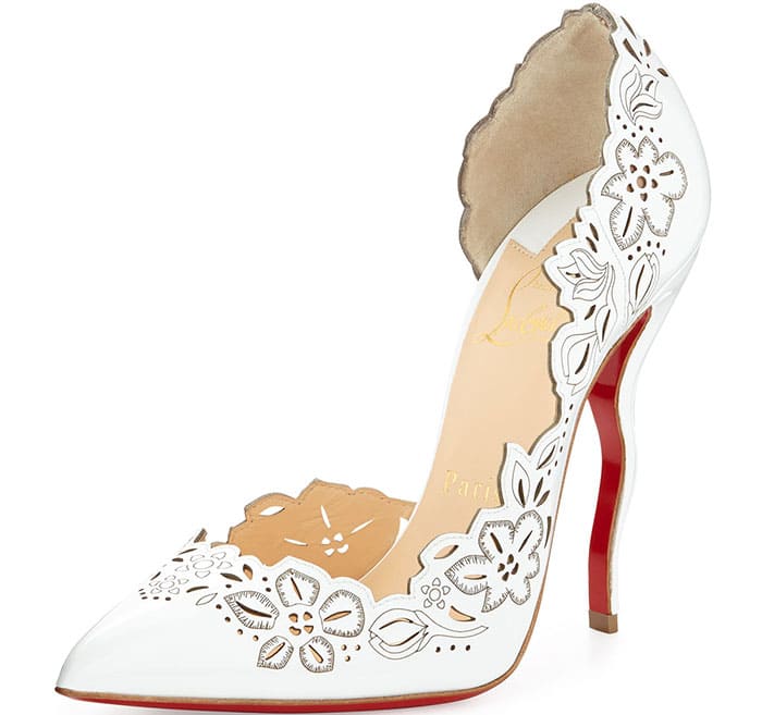 Christian Louboutin "Beloved" Laser-Cut Patent Pumps