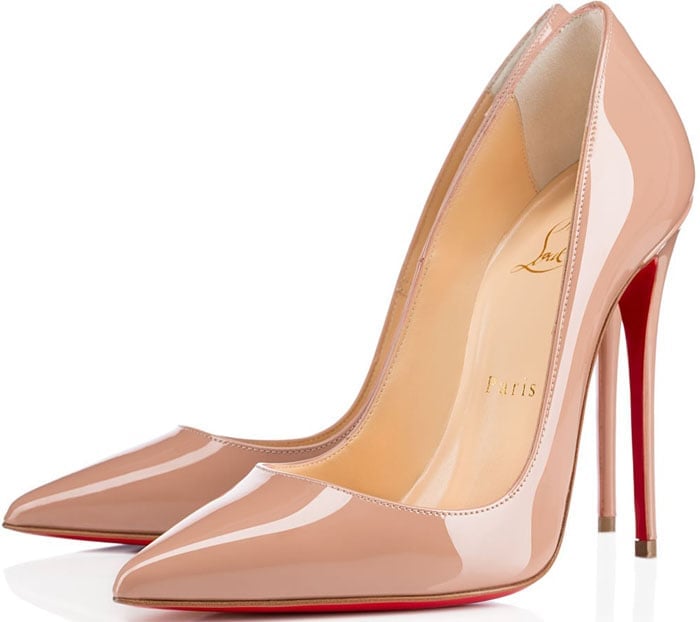 Christian Louboutin So Kate 120mm in Nude Patent
