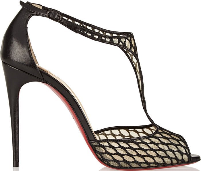 Christian Louboutin Tiny Leather and Lace Sandals