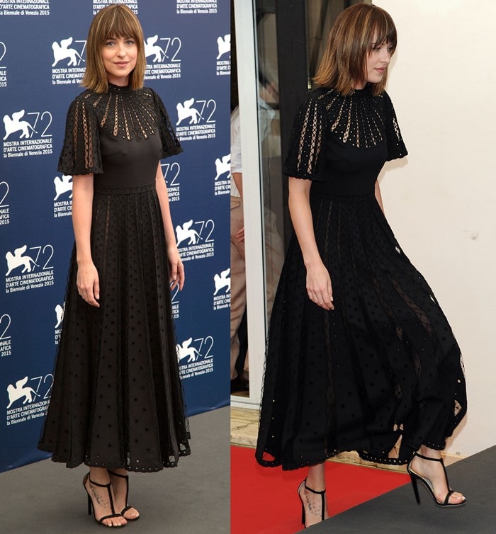 Dakota Johnson in a dress from the Valentino Resort 2016 collection