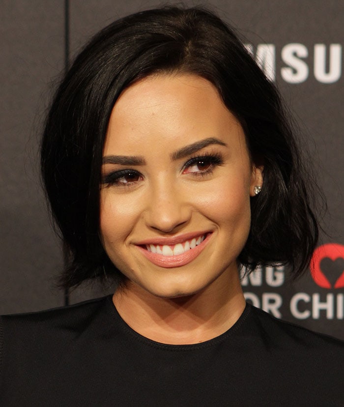 Demi Lovato attends the Samsung Hope for Children Gala 2015