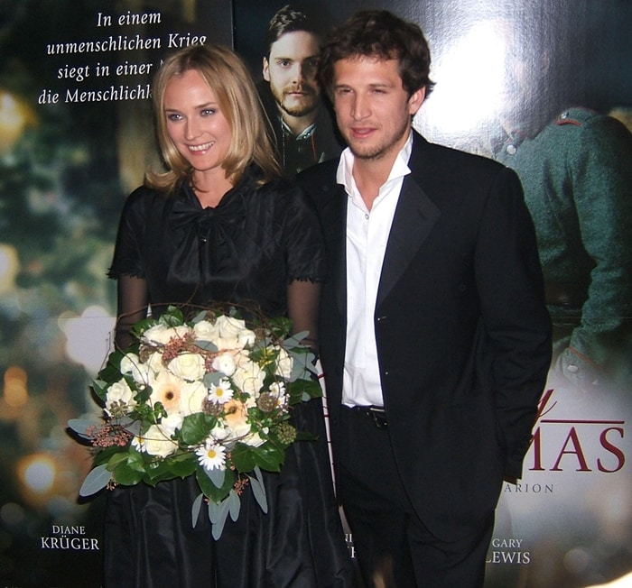 Diane Kruger and her husband Guillaume Canet at the "Merry Christmas" Premiere