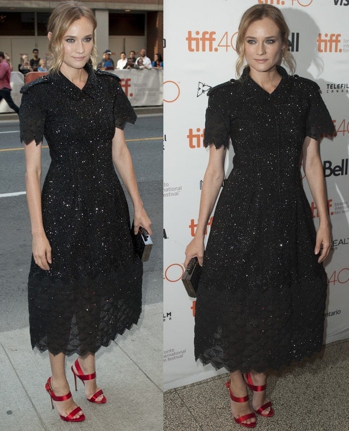 Diane Kruger looked stunning in a rhinestone embroidered Chanel dress