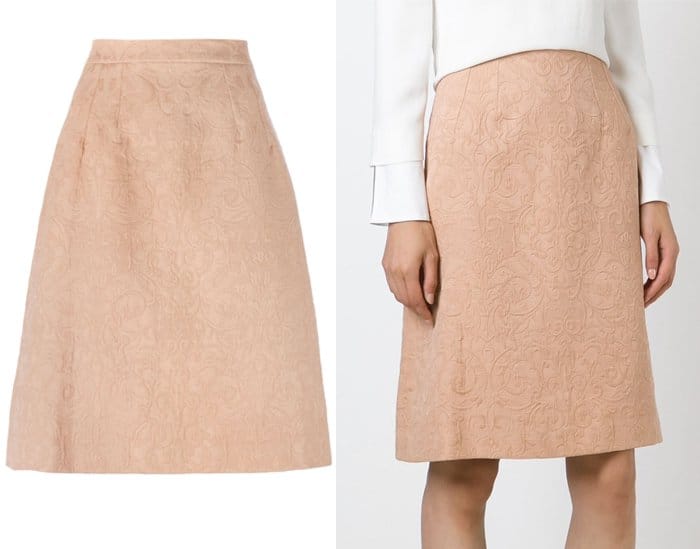 Dolce & Gabbana A Line Brocade Skirt