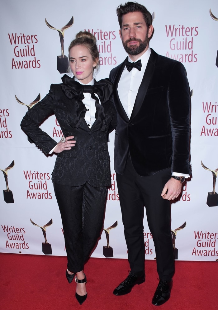 Emily Blunt and John Krasinski attend the 71st Annual Writers Guild Awards New York ceremony