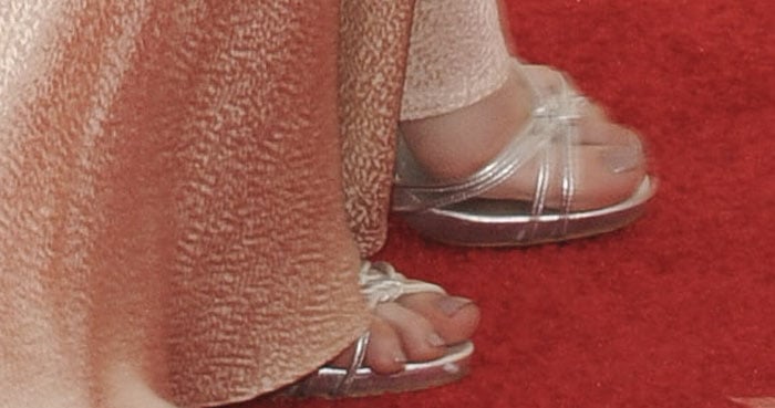 Emma Roberts shows off her feet in a pair of Giuseppe Zanotti sandals