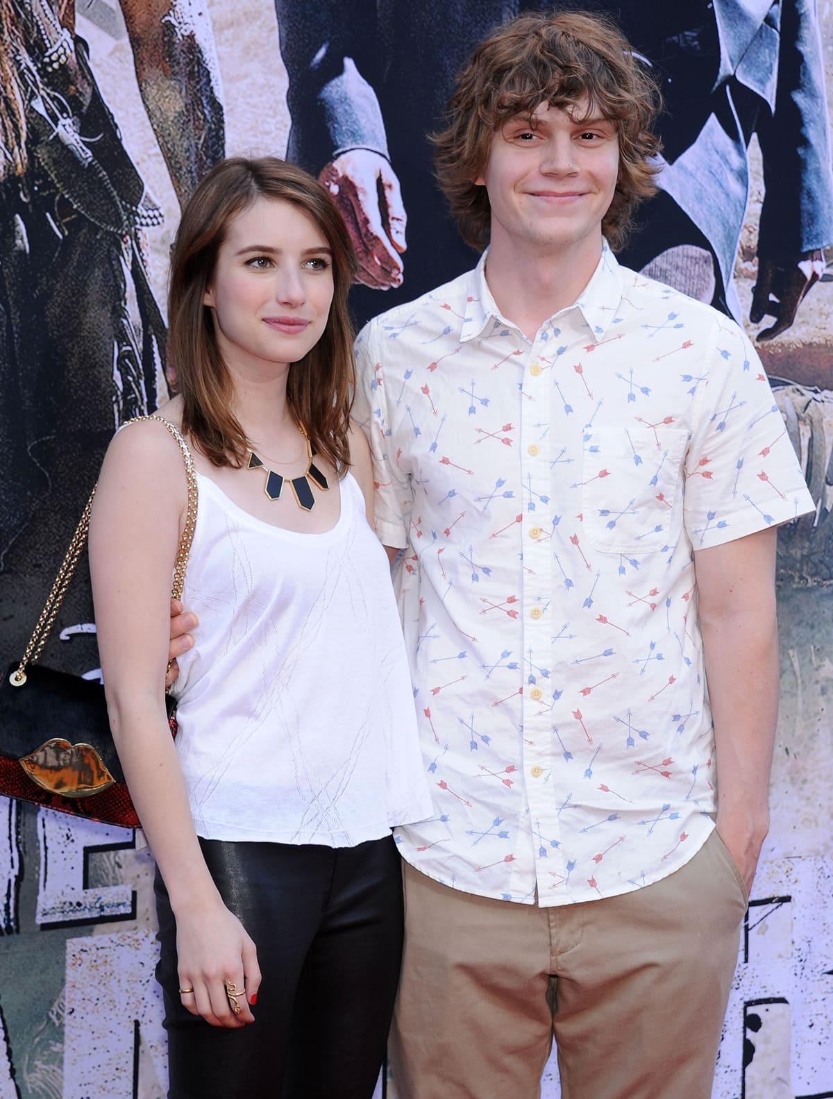 Emma Roberts met Evan Peters met on the set of Adult World (Credit: DFree / Shutterstock)