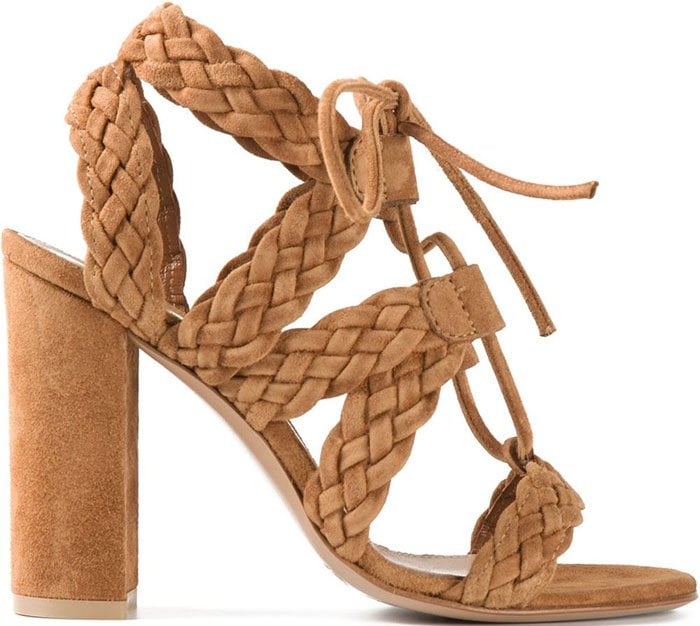 Camel Brown Suede Gianvito Rossi Jimi Sandals