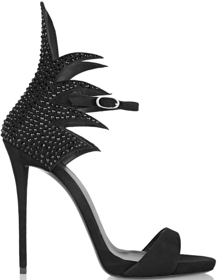 Giuseppe Zanotti "Coline" Crystal-Embellished Suede Sandals