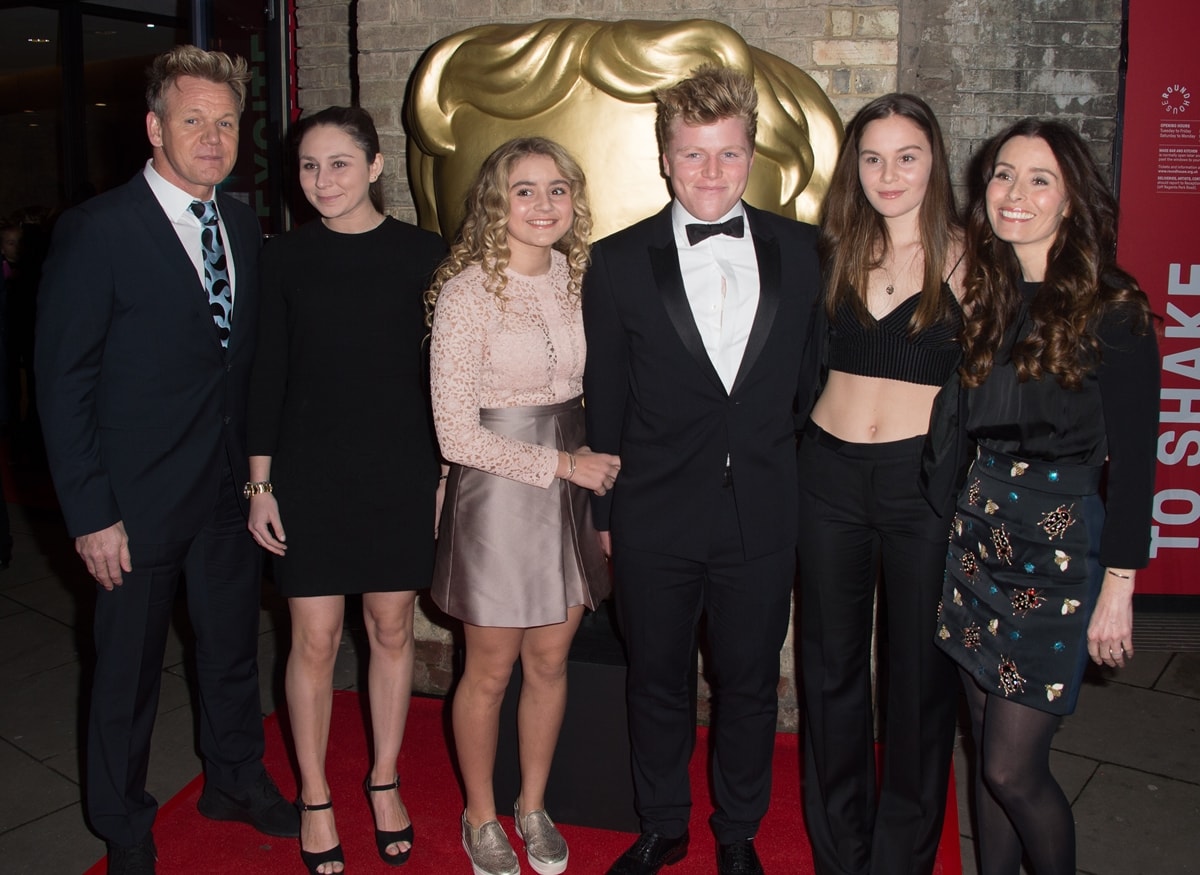 Gordon Ramsay, Holly Anna Ramsay, Matilda Ramsay, Jack Scott Ramsay, Megan Jane Ramsay, and Tana Ramsay attend the BAFTA Children's Awards