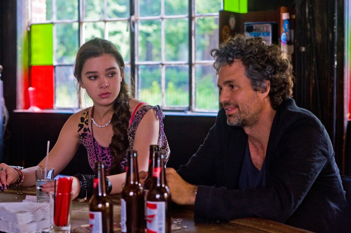 Hailee Steinfeld delivers a compelling performance as Violet Mulligan, the teenage daughter of music producer Dan Mulligan (Mark Ruffalo) in Begin Again