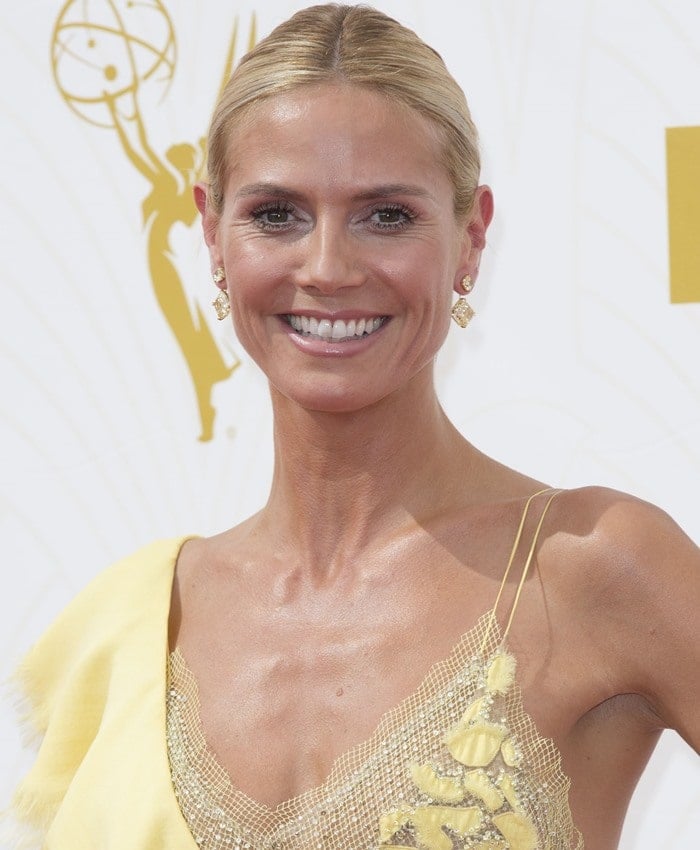 Heidi Klum attends the 2015 Emmy Awards