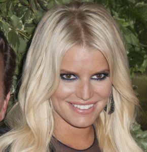 Jessica Simpson Dazzles in a Sheer-Panel Jumpsuit at Her Fashion Line's