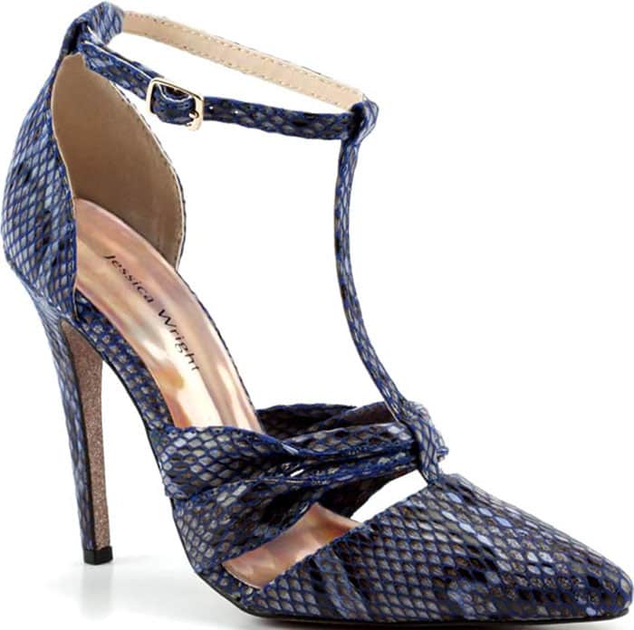 Jessica Wright "Amara" Pumps Blue Snake