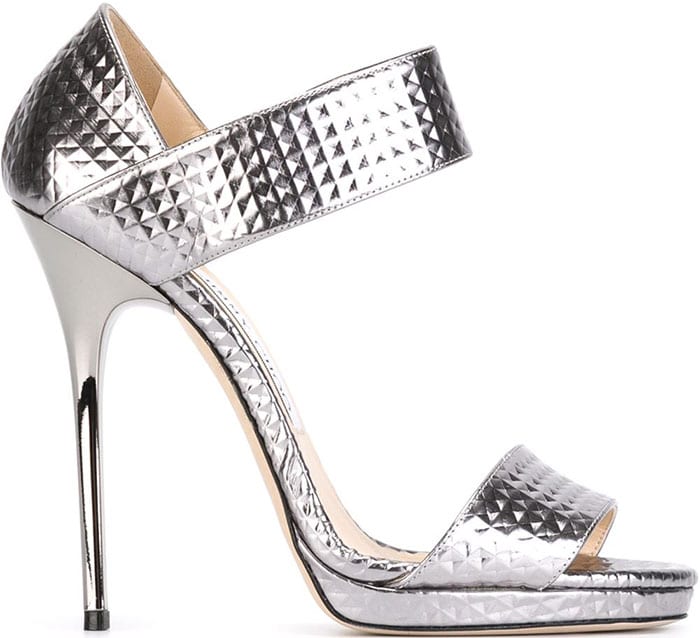 Metallic Silver Jimmy Choo "Lee" Sandals