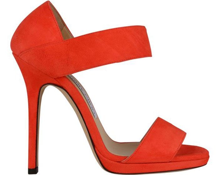 Red Suede Jimmy Choo "Lee" Sandals