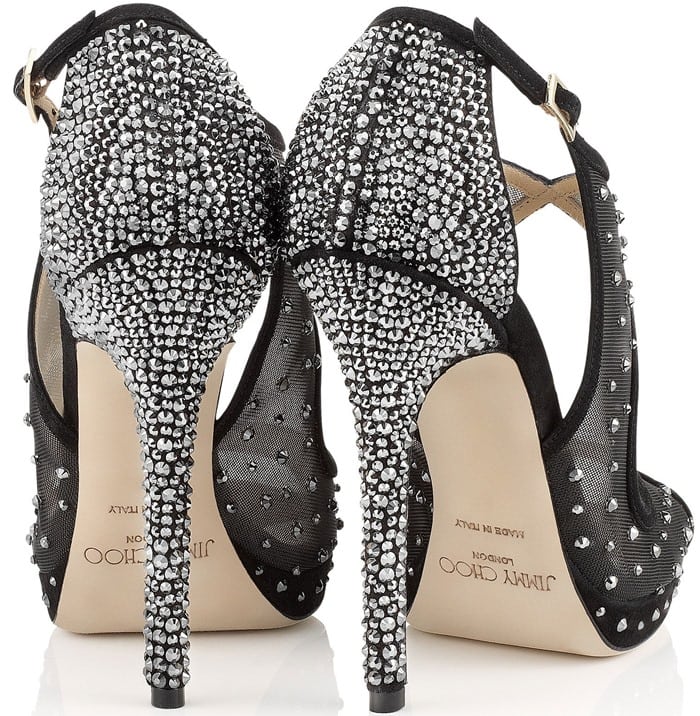 Jimmy Choo Leondra Crystal-Embellished Evening Sandals