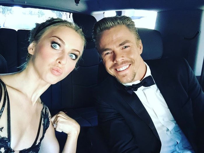 From Julianne Hough's social media: "I love my ever consistent Emmy date! @derekhough love you ❤️"