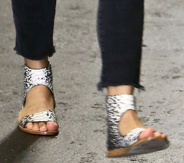 Julianne Hough shows off her feet in Loeffler Randall sandals