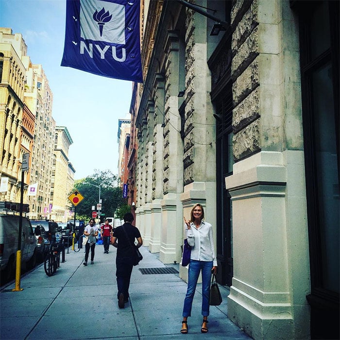 Karlie Kloss attending New York University