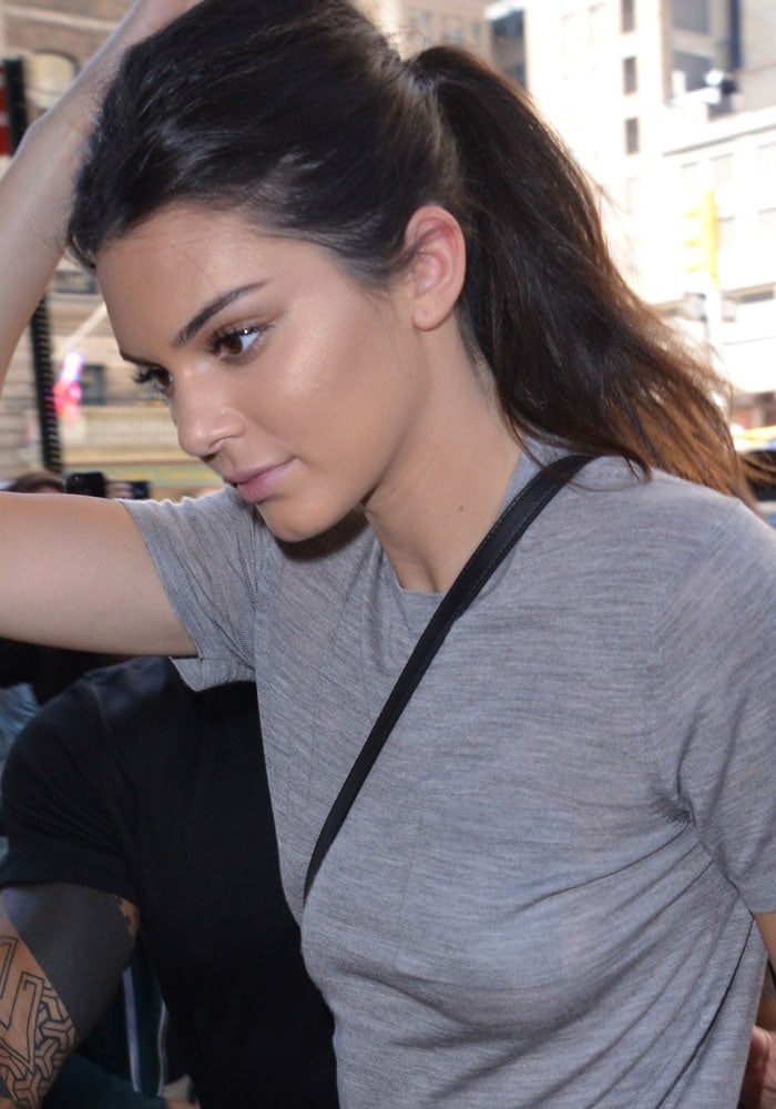 Kendall Jenner returns to Trump Soho Hotel during New York Fashion Week
