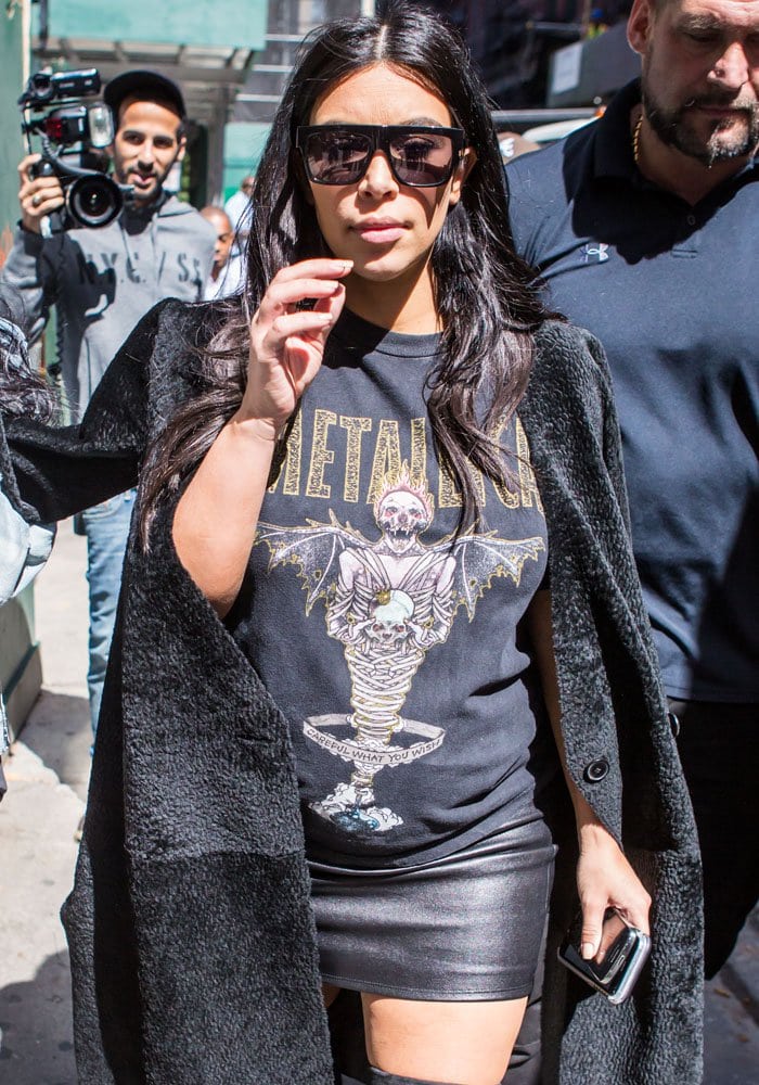 Kim Kardashian shows her love for Metallica by wearing a "Careful What You Wish For" t-shirt