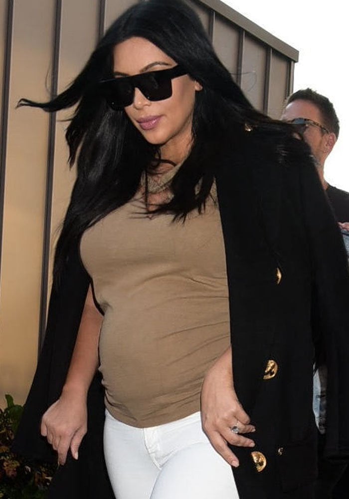 Kim Kardashian arrives for the Williams sisters' match on day nine of the 2015 US Open at USTA Billie Jean King National Tennis Center