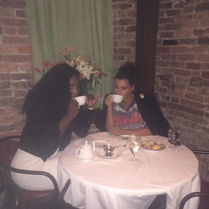 Kim Kardashian and Serena Williams spent time together prior to the 2015 Tennis U.S. Open