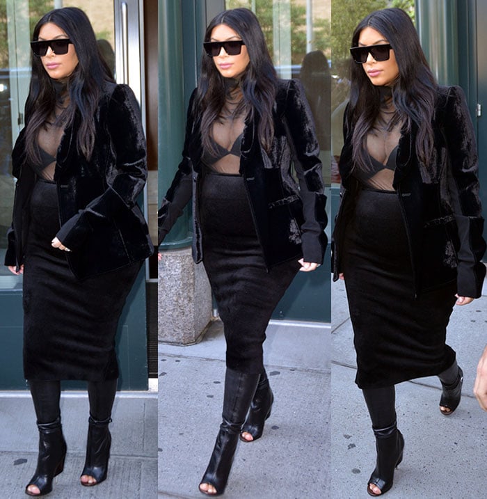 Kim Kardashian Highlights Breasts in See-Through Top