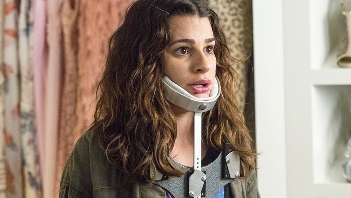Lea Michele plays Hester Ulrich (née Doyle), a fictional character in the horror-comedy television series Scream Queens who wears a neck brace because of her scoliosis