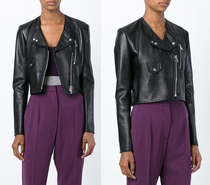 MM6 Maison Margiela Cropped Biker Jacket