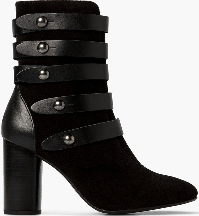 Mango Buckled Suede Ankle Boots