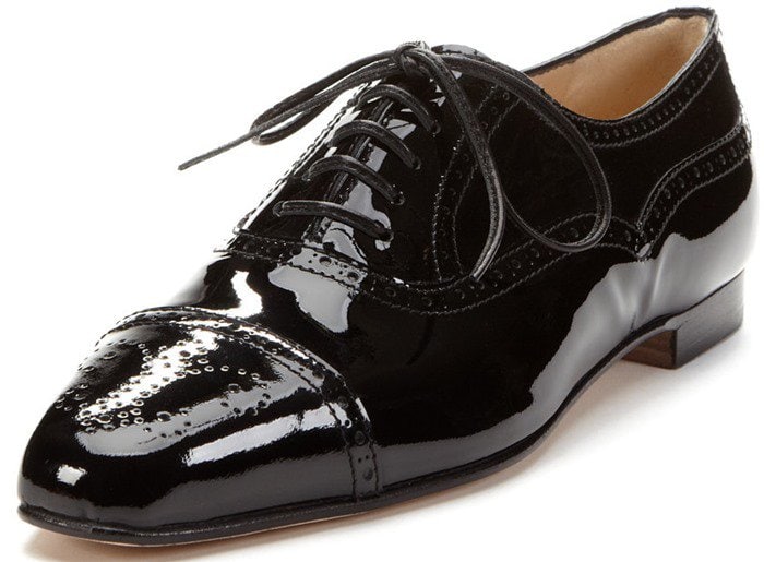 Manolo Blahnik Bath Patent Brogue