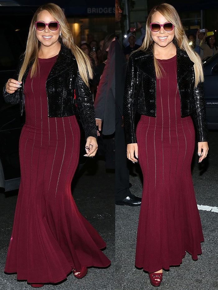 Mariah Carey arrives at the Ziegfeld Theater in for the premiere of "The Intern"