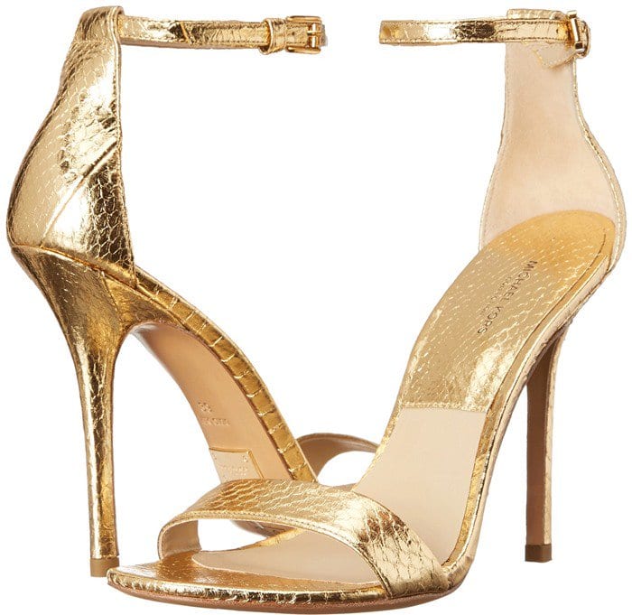 Gold Metallic Michael Kors Collection Jacqueline Sandals