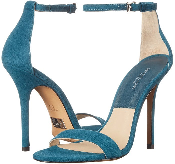 Peacock Kid Suede Michael Kors Collection Jacqueline Sandals