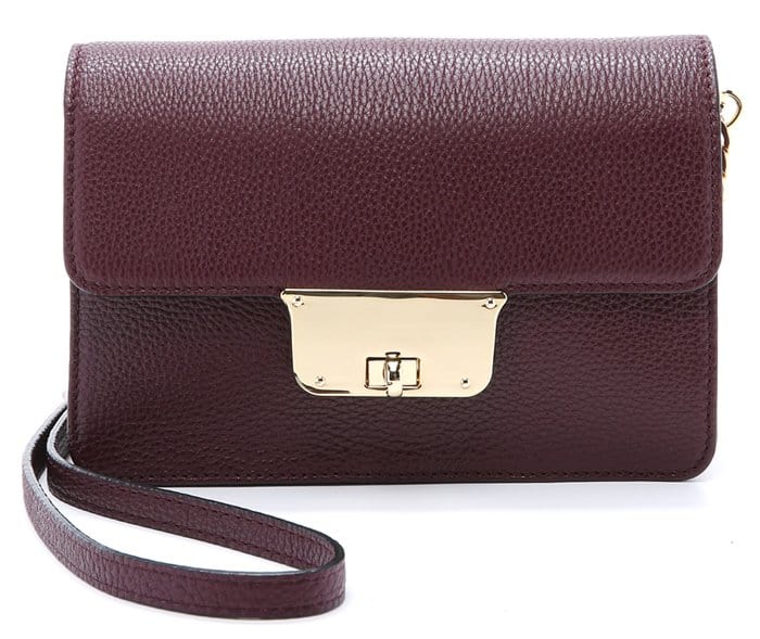 Milly Astor Mini Crossbody Bag in Bordeaux