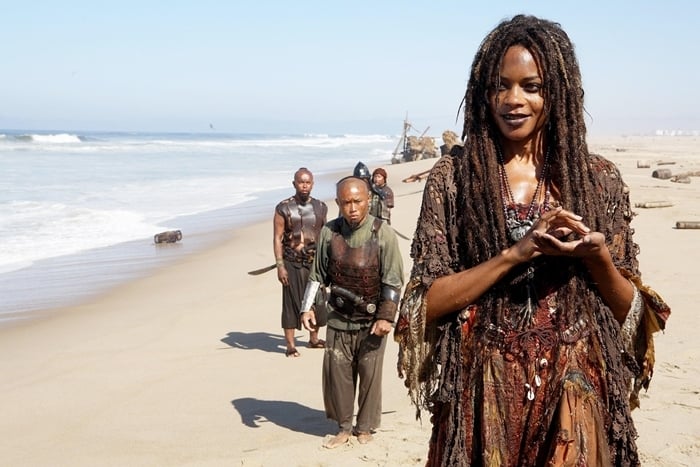 Naomie Harris as the sea goddess Calypso (Tia Dalma) in Pirates of the Caribbean: At World's End