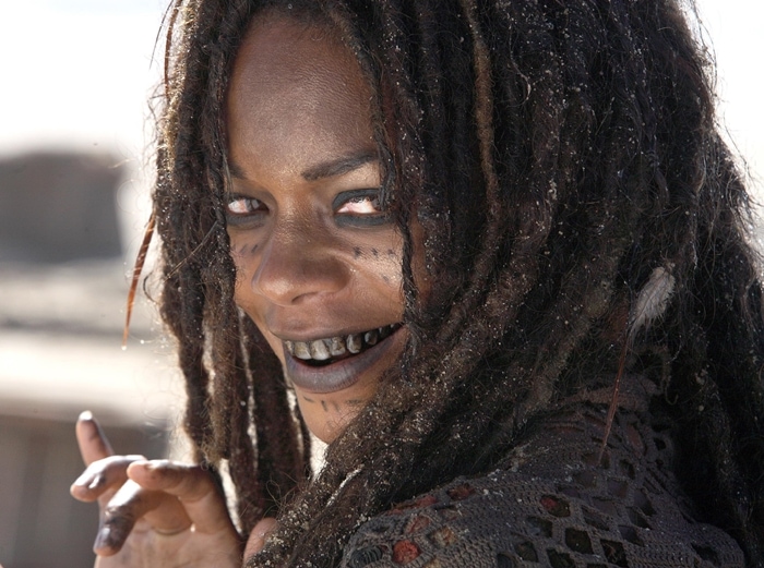 Later revealed to be the sea goddess Calypso, Naomie Harris played the role of Tia Dalma in the films Pirates of the Caribbean: Dead Man's Chest and Pirates of the Caribbean: At World's End