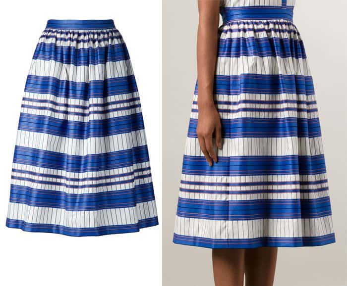 Novis Striped A line Skirt