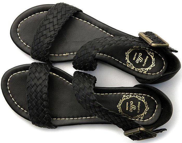 Ollio Braided Flat Sandals