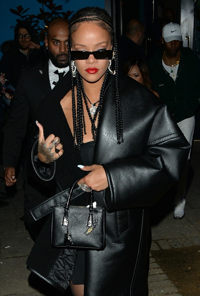 Rihanna heading out of the Fashion Awards' after party at Laylow Club in London